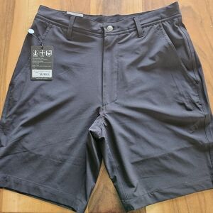FootJoy Black Flat Front Performance Shorts